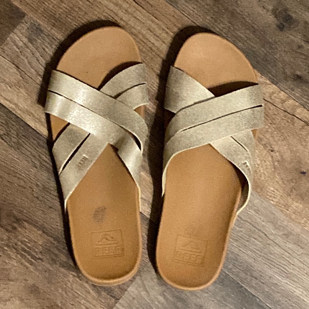 Women's REEF Tan Slide Sandals